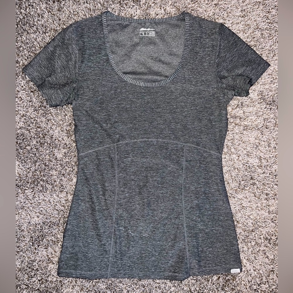 Eddie Bauer XS grey short-sleeve athletic style casual top